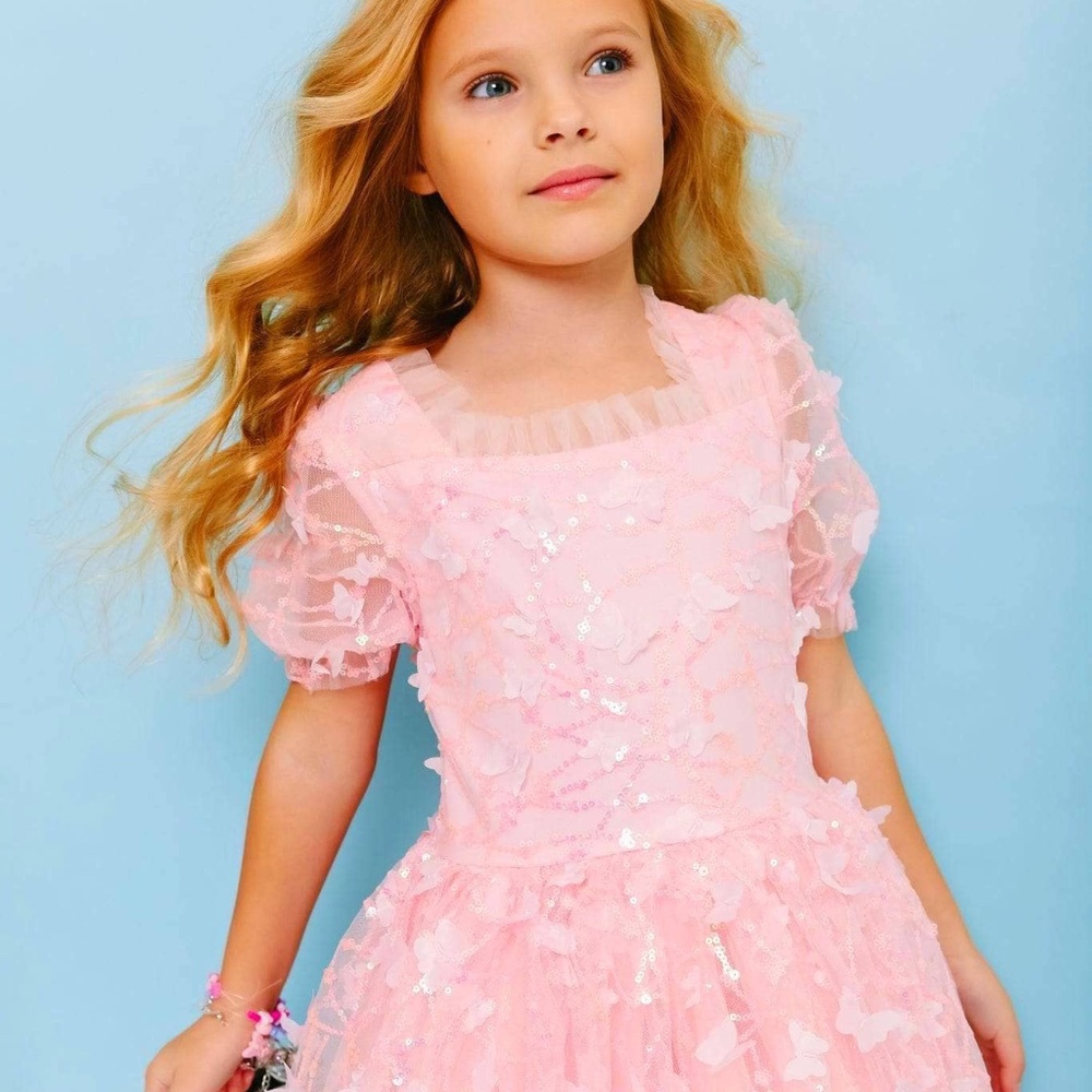 Lola + The Boys Pink Floral Formal Dress - Picture 4 of 5
